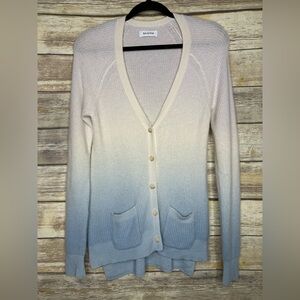 Naadam S Cream Blue Ombré Cashmere Cardigan